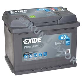 Akumulator Exide Premium 60Ah EA601 L+