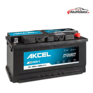 Akumulator Akcel AK-100-1, 100Ah / 800A, P+, Clarios – producent VARTA