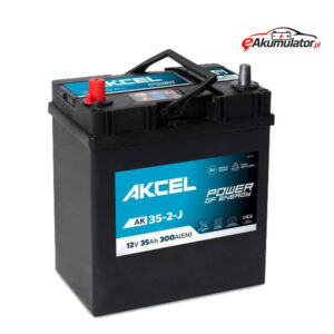 Akumulator Akcel AK-35-2-J, 35Ah / 300A, L+, Clarios – producent VARTA
